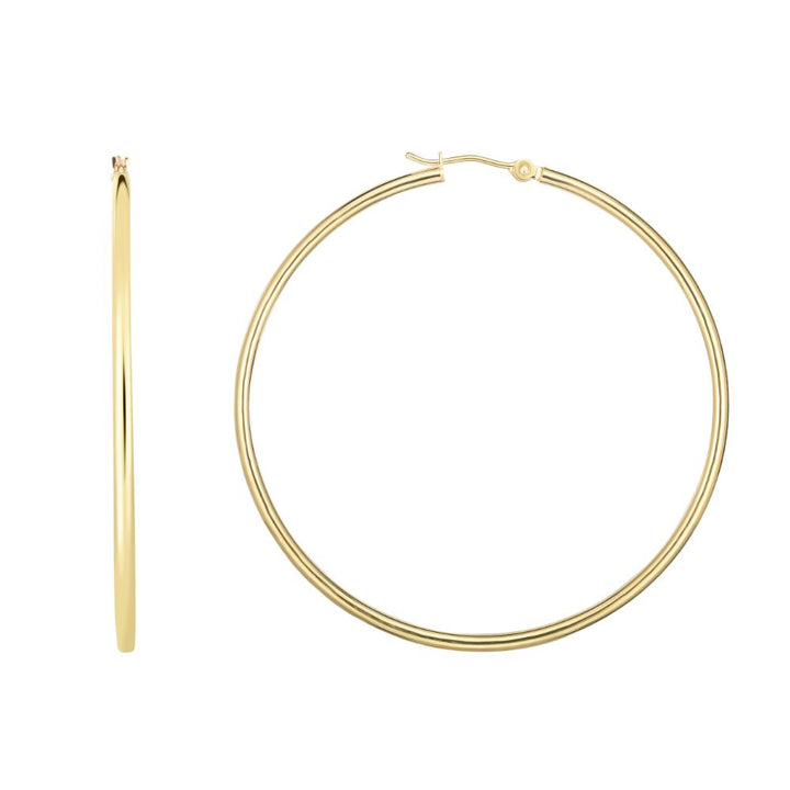 14K Gold 2x45mm Hoops