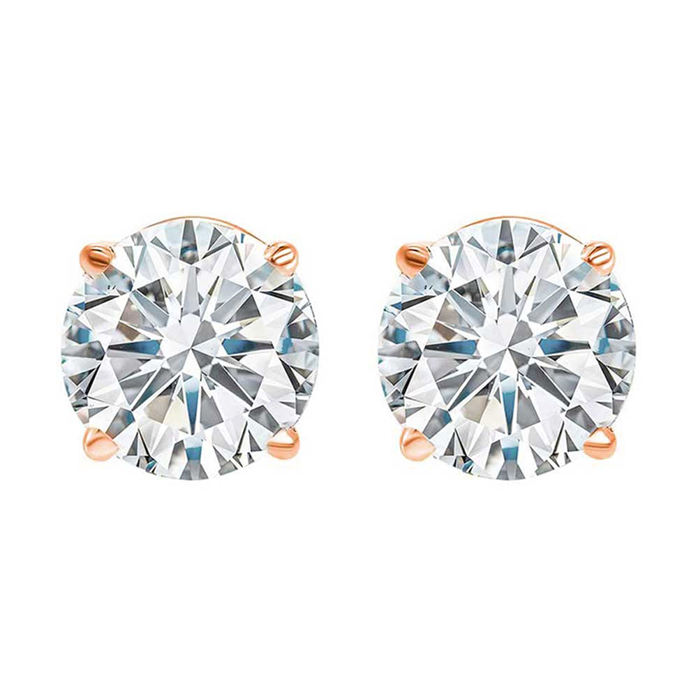 14Kt Rose Gold Diamond 1 1/2Ctw Earring