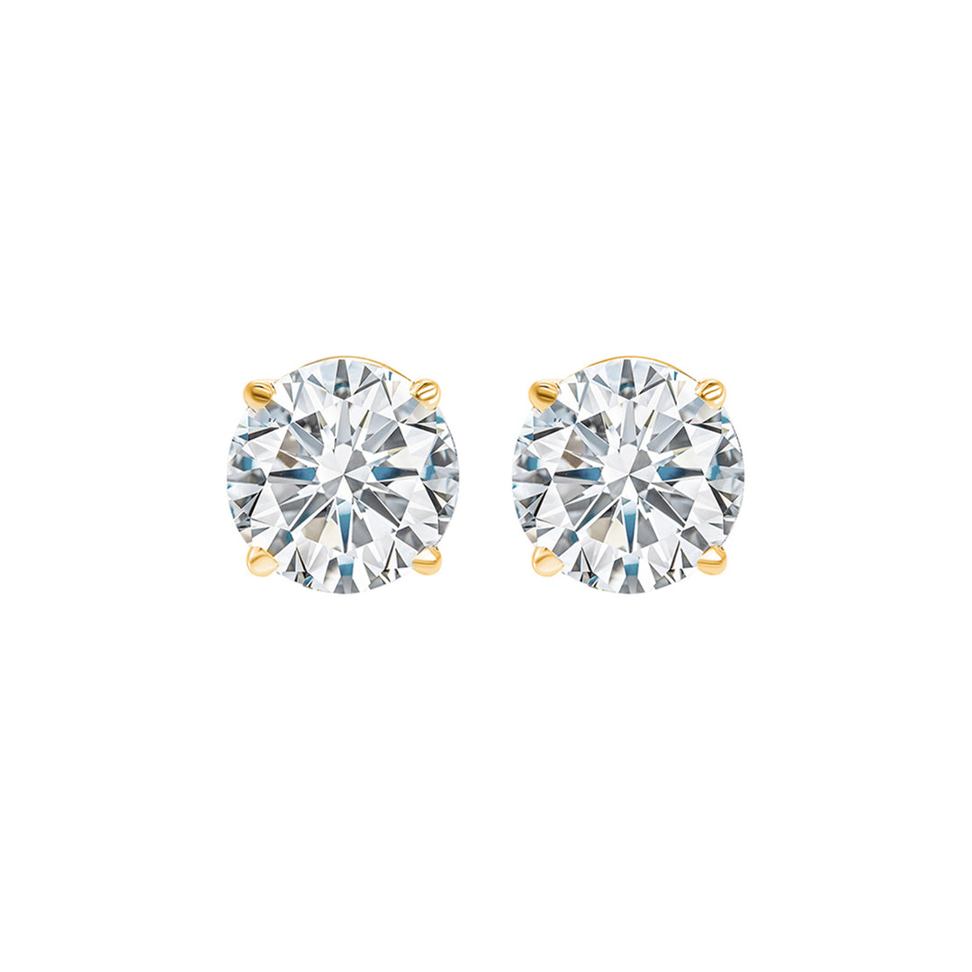 14Kt Yellow Gold Diamond 3/4Ctw Earring
