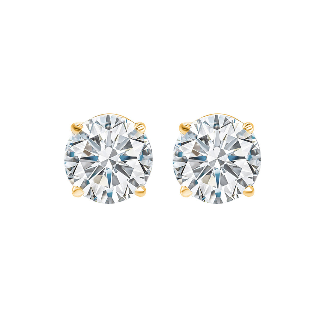 14Kt Yellow Gold Diamond 1Ctw Earring