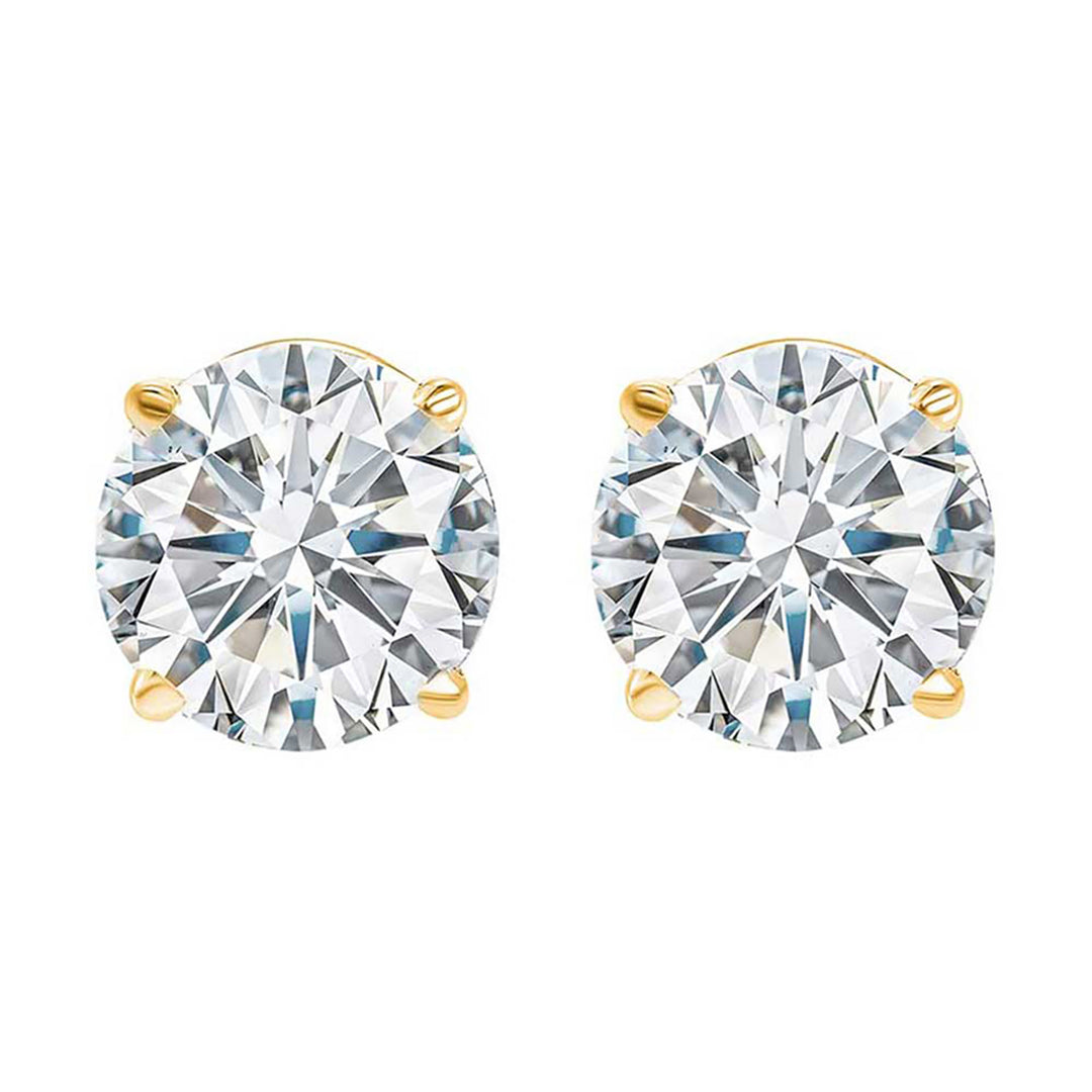 14Kt Yellow Gold Diamond 2Ctw Earring