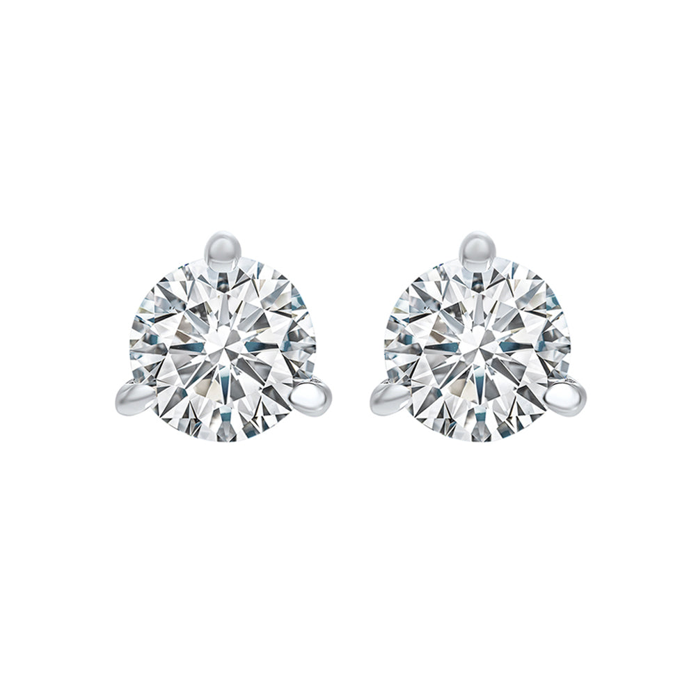 14Kt White Gold Diamond 1 1/4Ctw Earring