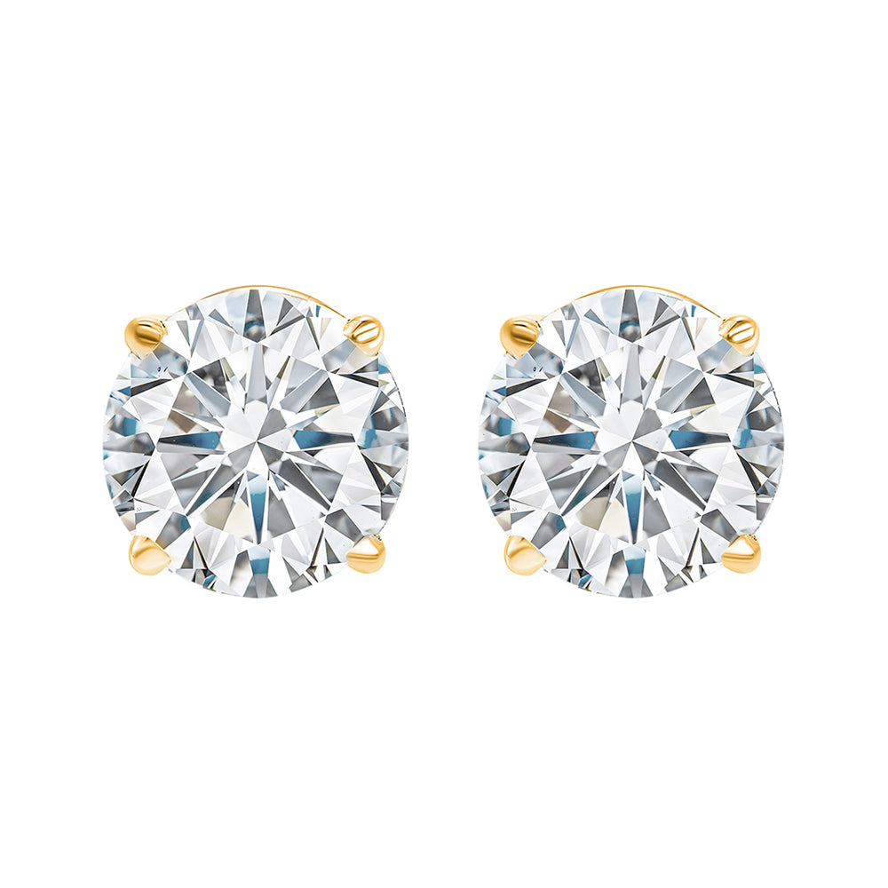 14Kt Yellow Gold Diamond 3Ctw Earring