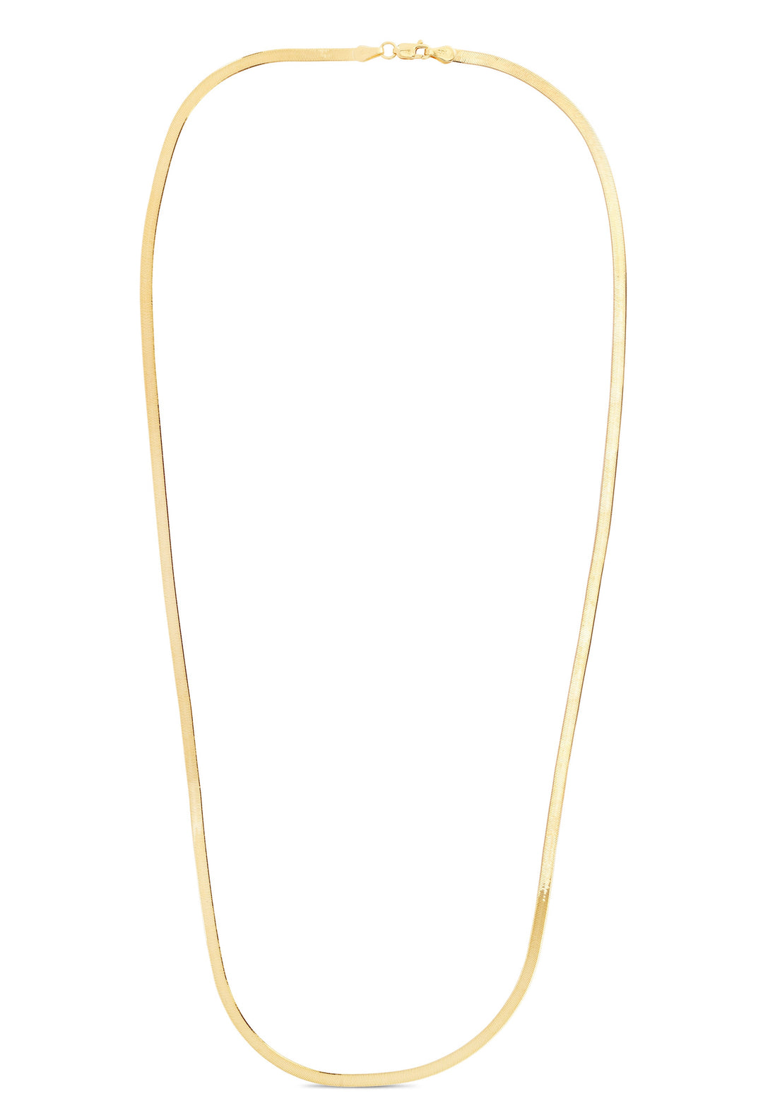 14K Gold 8"" 3mm Imperial Herringbone Chain