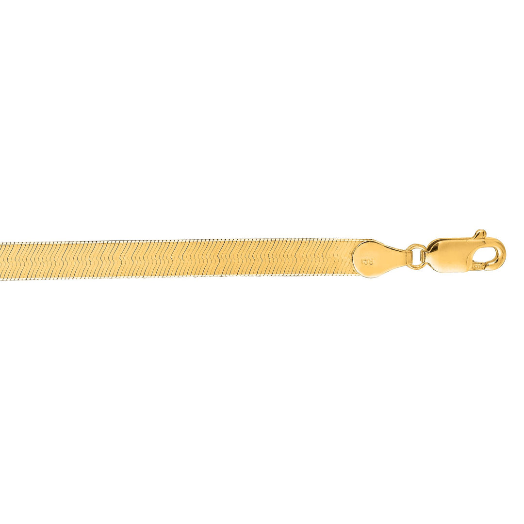 14K Gold 20"" 6mm Imperial Herringbone Chain