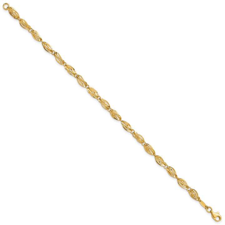 14K Gold Polished Fancy Bracelet