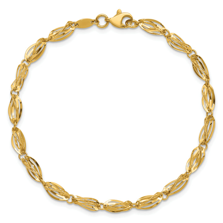 14K Gold Polished Fancy Bracelet