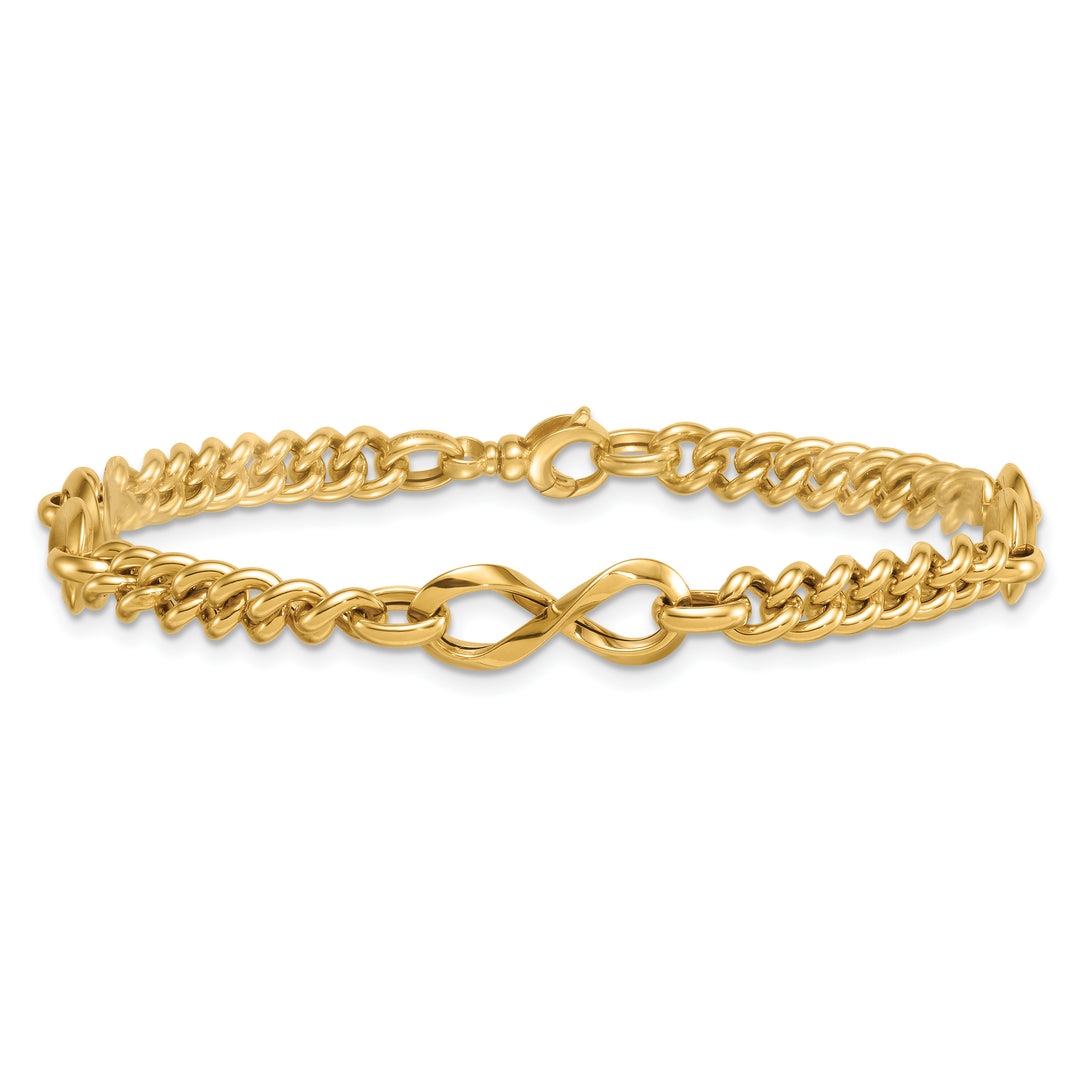 14k Polished Fancy Infinity Link Bracelet