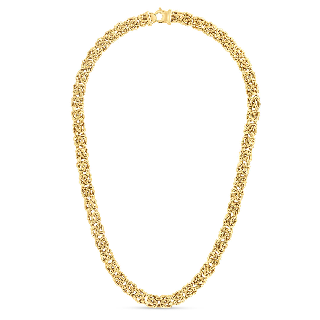 14K Gold 9mm Byzantine Bracelet