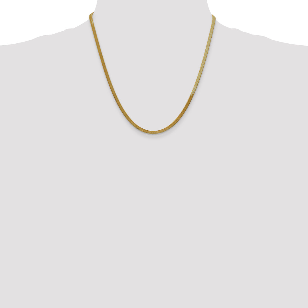 14k 3mm Silky Herringbone Chain