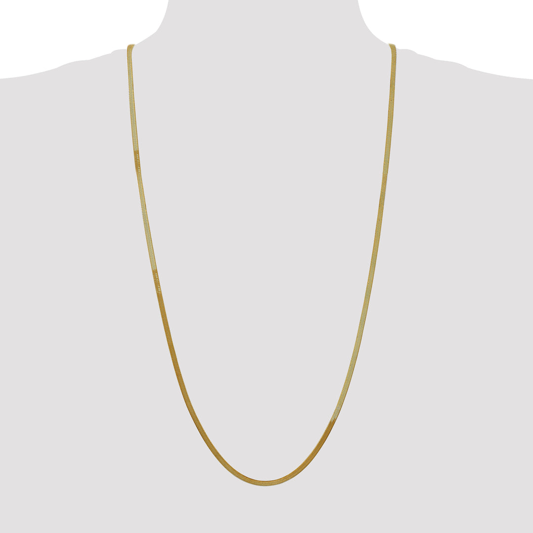 14k 3mm Silky Herringbone Chain