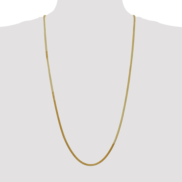 14k 3mm Silky Herringbone Chain