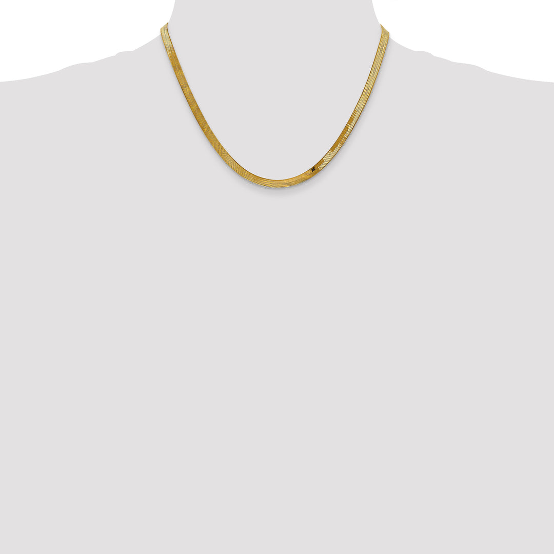 14k 4mm Silky Herringbone Chain