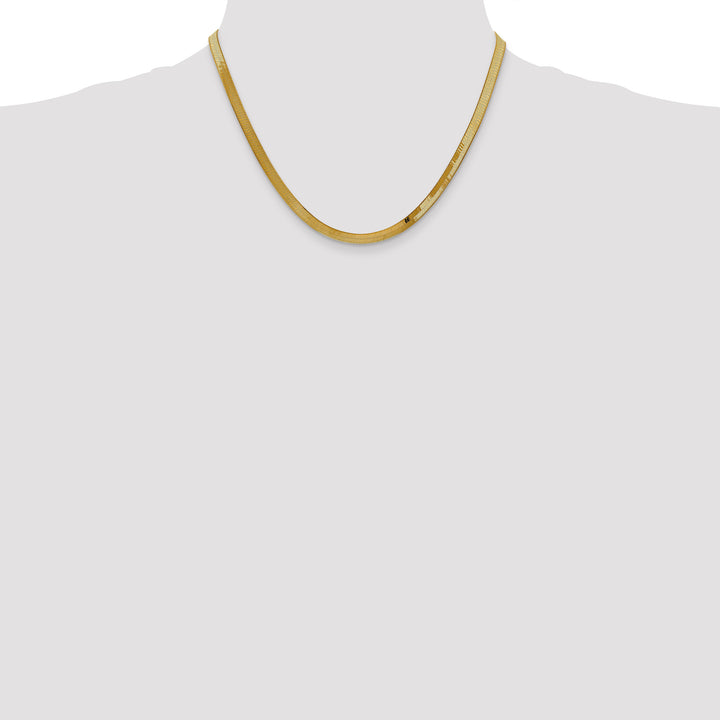 14k 4mm Silky Herringbone Chain