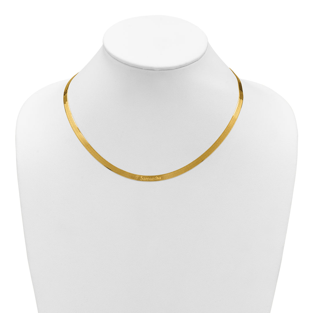 14k 5mm Silky Herringbone Chain