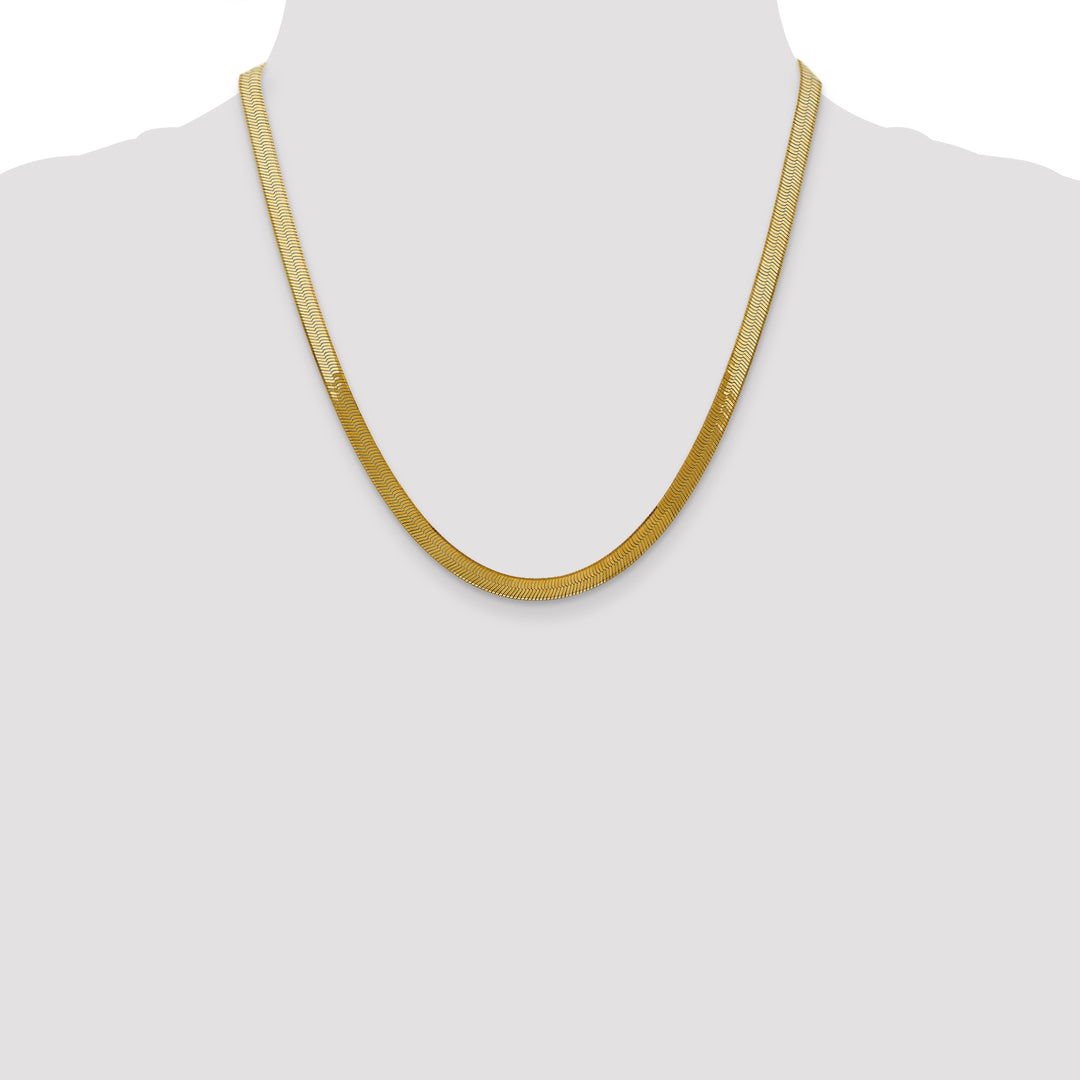14k 5mm Silky Herringbone Chain