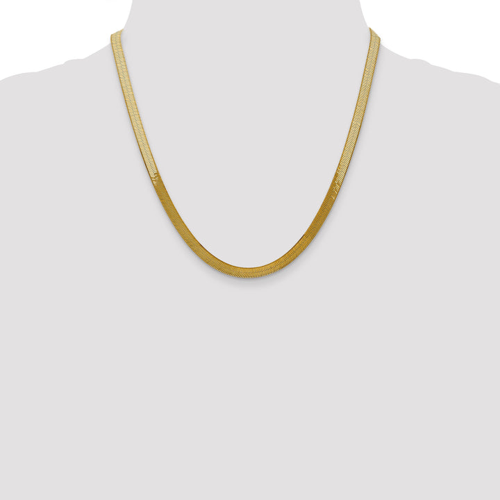 14k 5mm Silky Herringbone Chain