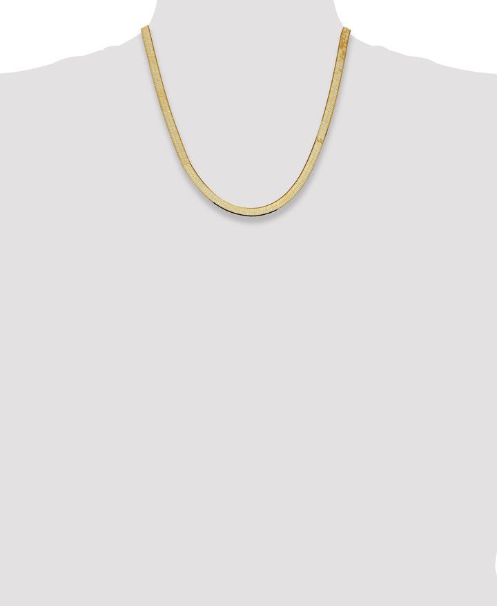 14k 5.5mm Silky Herringbone Chain