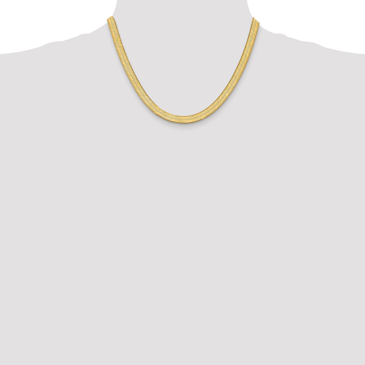 14k 6.5mm Silky Herringbone Chain