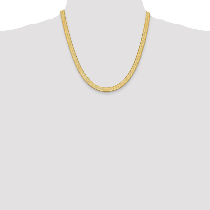 14k 6.5mm Silky Herringbone Chain