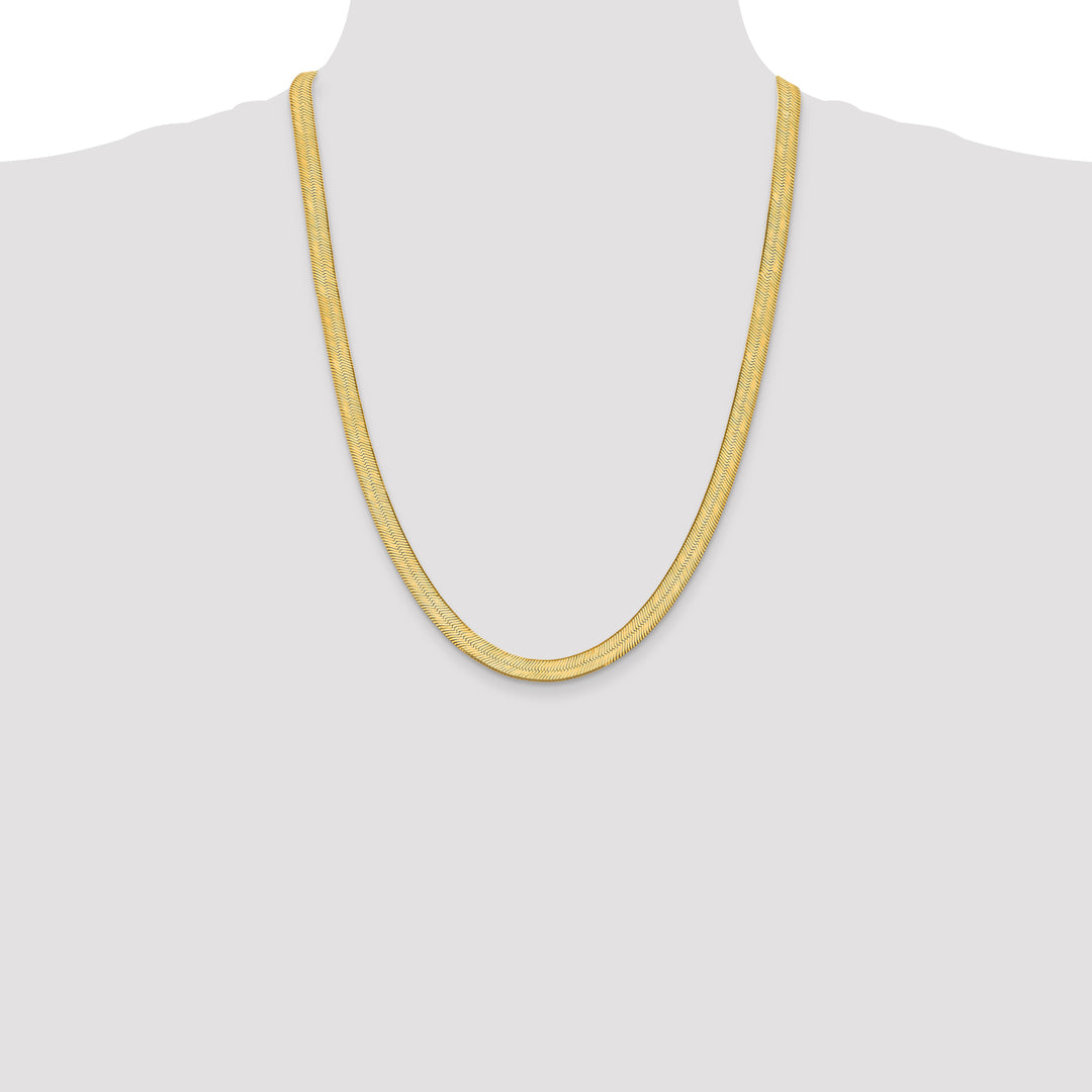 14k 6.5mm Silky Herringbone Chain