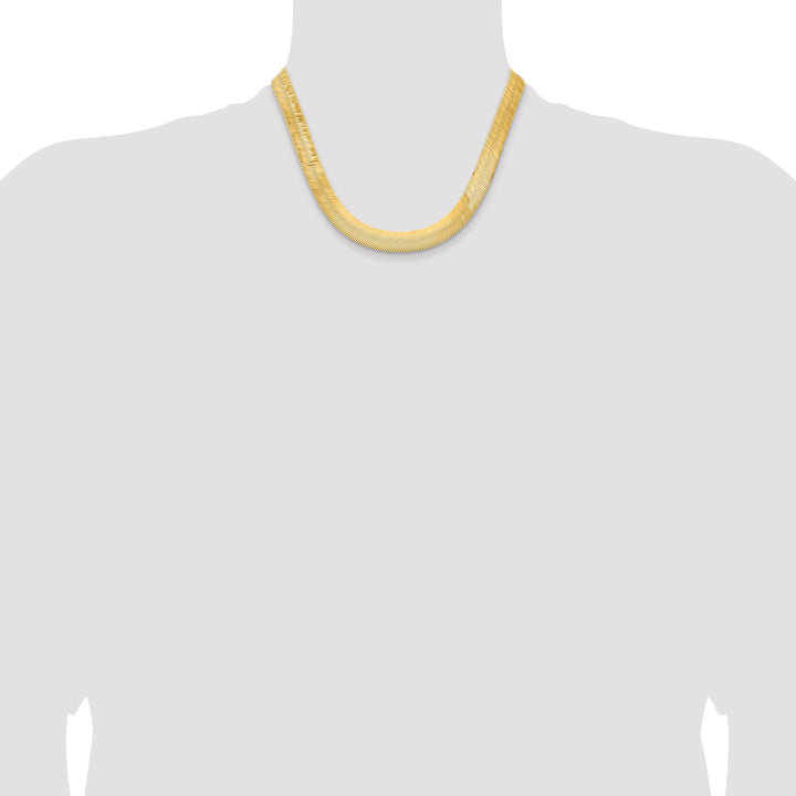 14k 10mm Silky Herringbone Chain