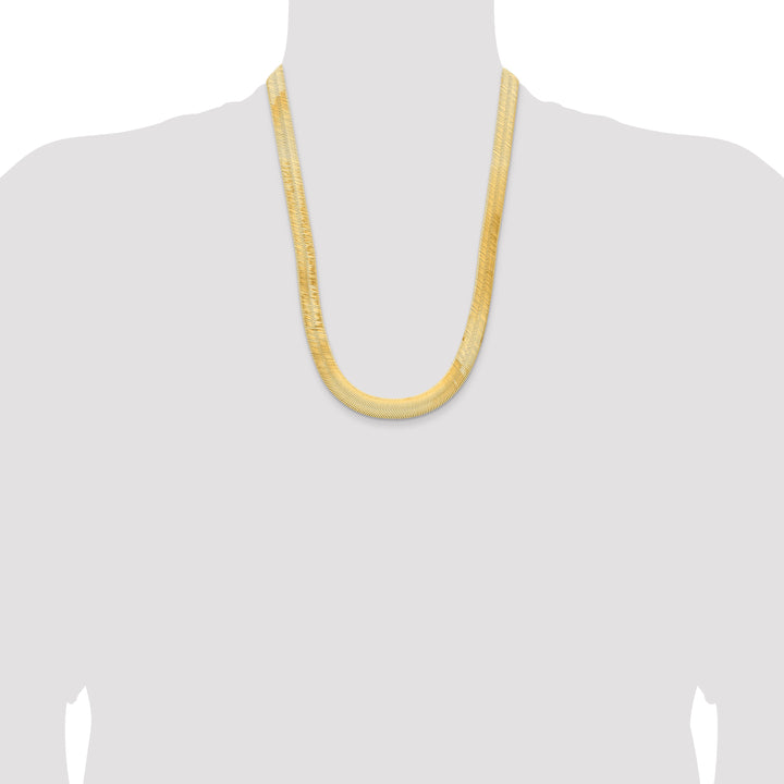 14k 10mm Silky Herringbone Chain