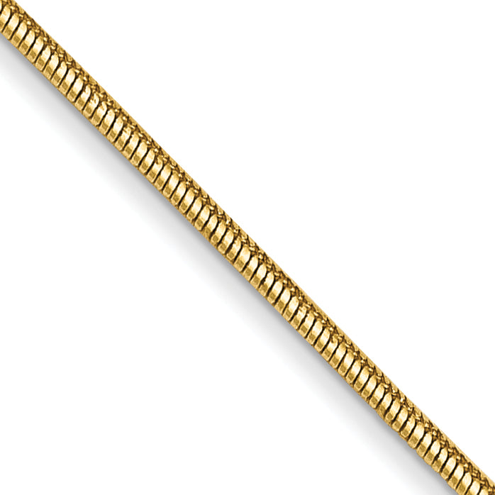14k .8mm Round Snake Chain