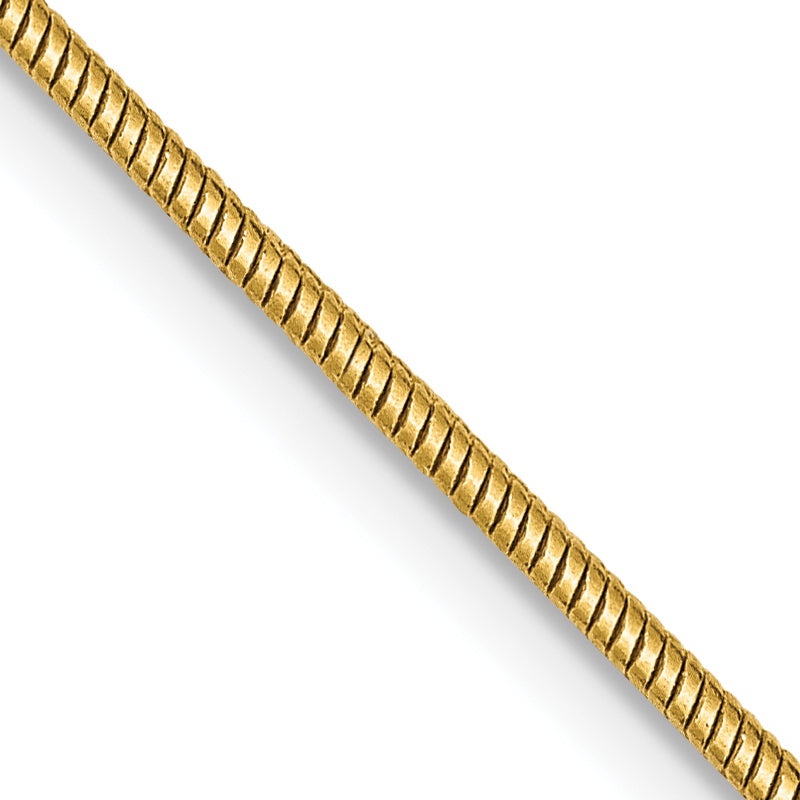 14k 1.4mm Round Snake Chain