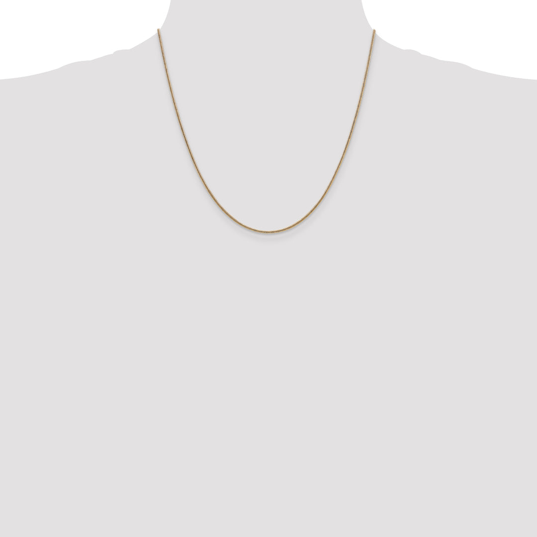 14k 1.4mm Round Snake Chain