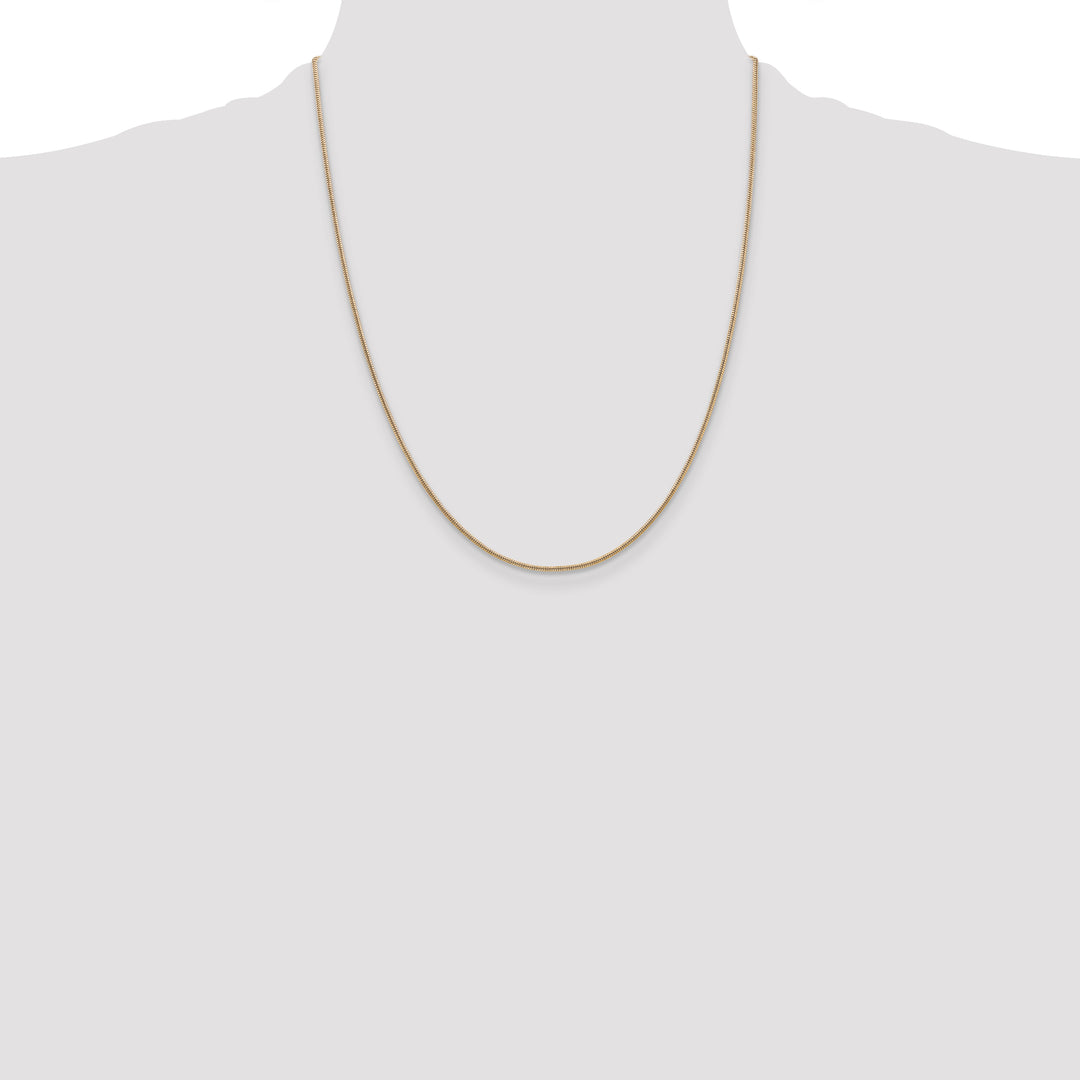 14k 1.4mm Round Snake Chain