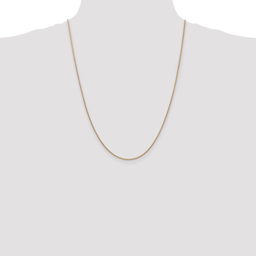 14k 1.4mm Round Snake Chain