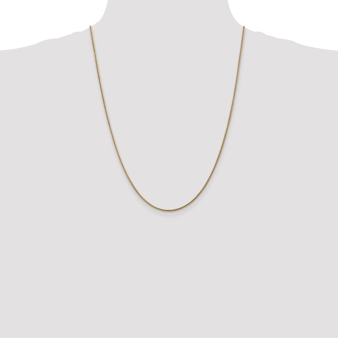 14k 1.6mm Round Snake Chain
