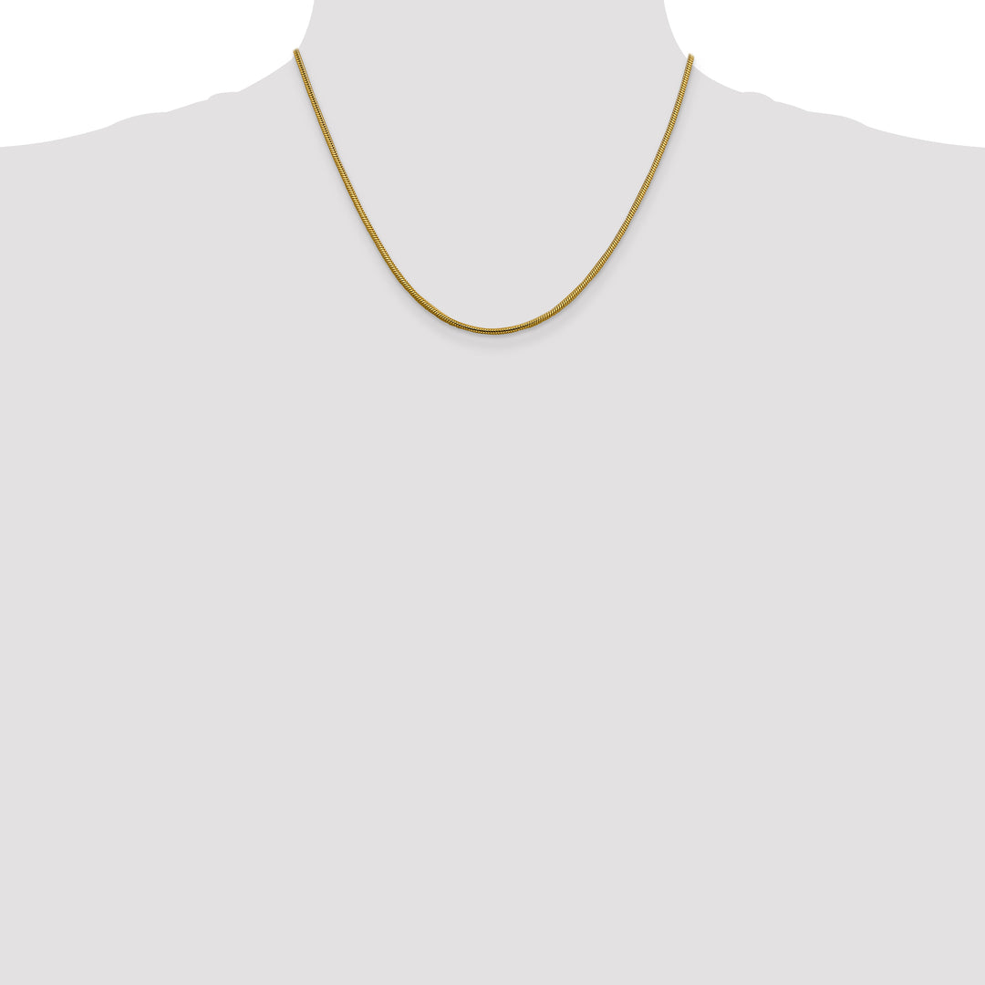 14k 1.85mm Round Snake Chain