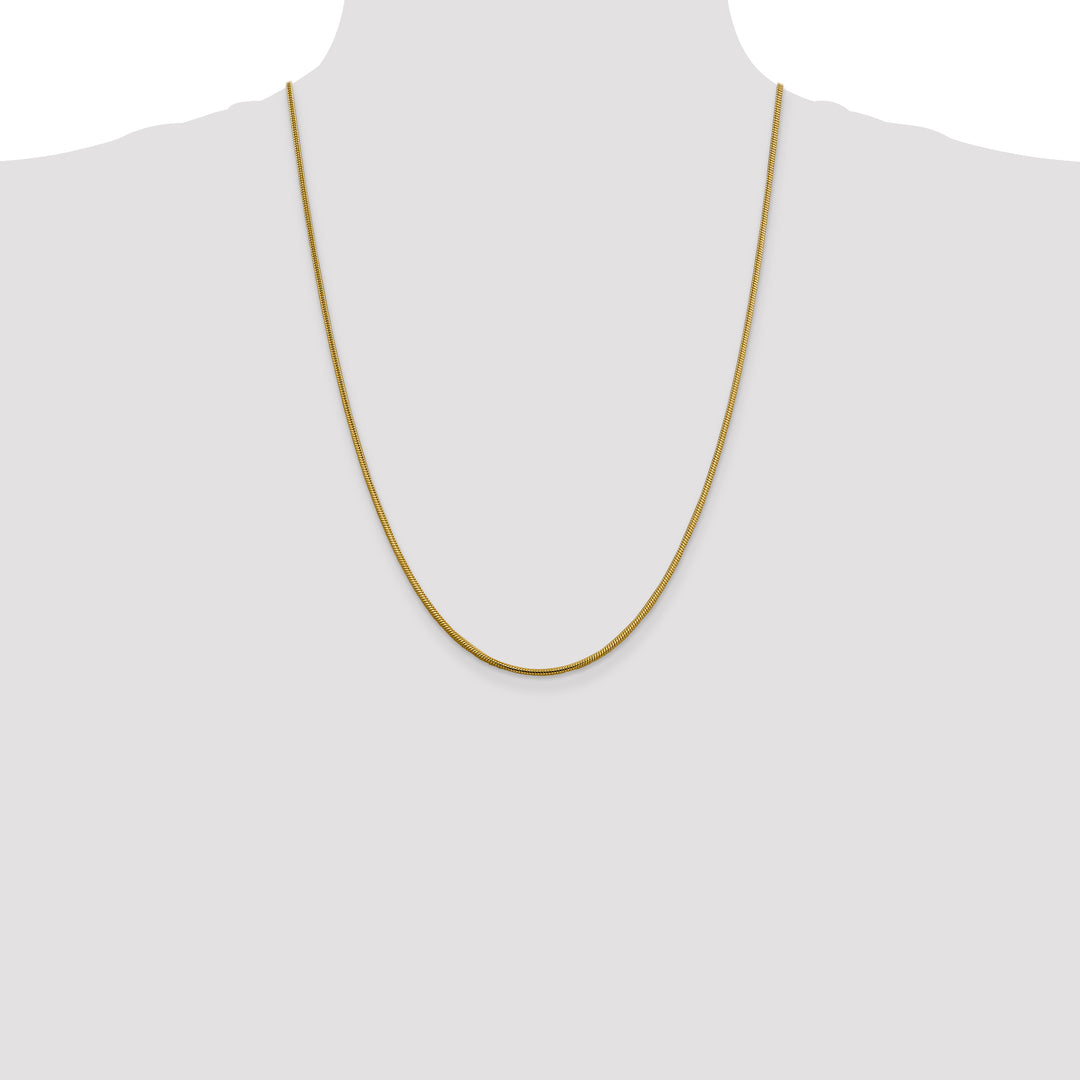 14k 1.85mm Round Snake Chain