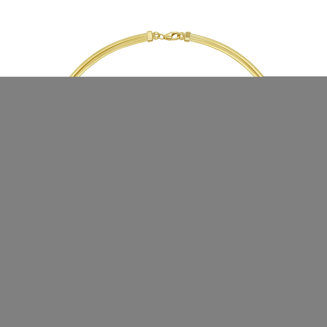 14K .21ct Diamond Omega Necklace