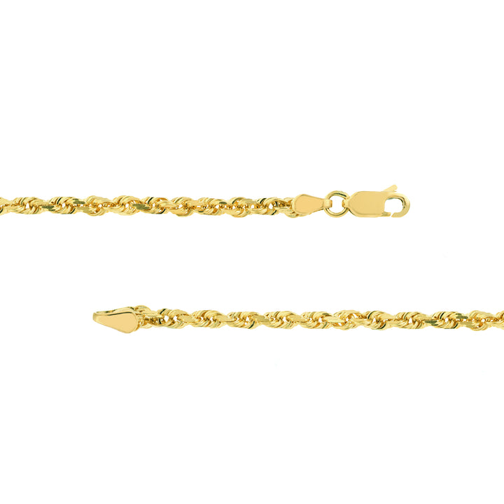 3mm D/C Rope Chain with Lobster Lock