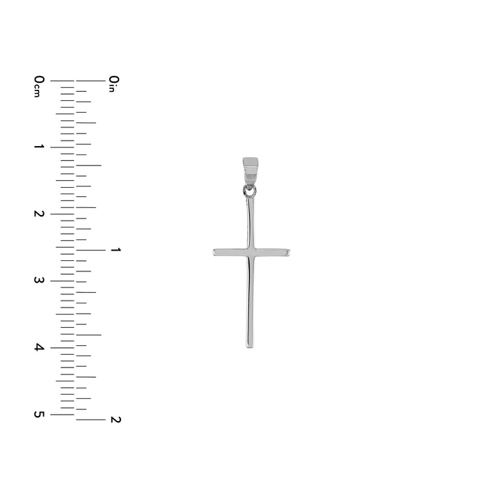 Polished Cross Pendant with Rounded Edges