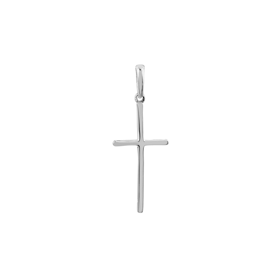 Polished Cross Pendant with Rounded Edges