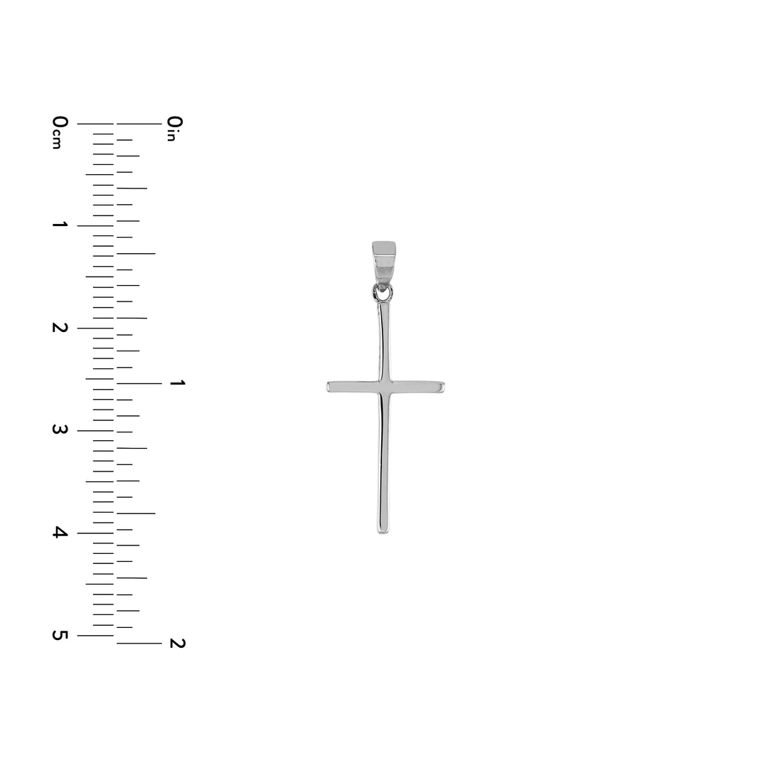 Polished Cross Pendant with Rounded Edges
