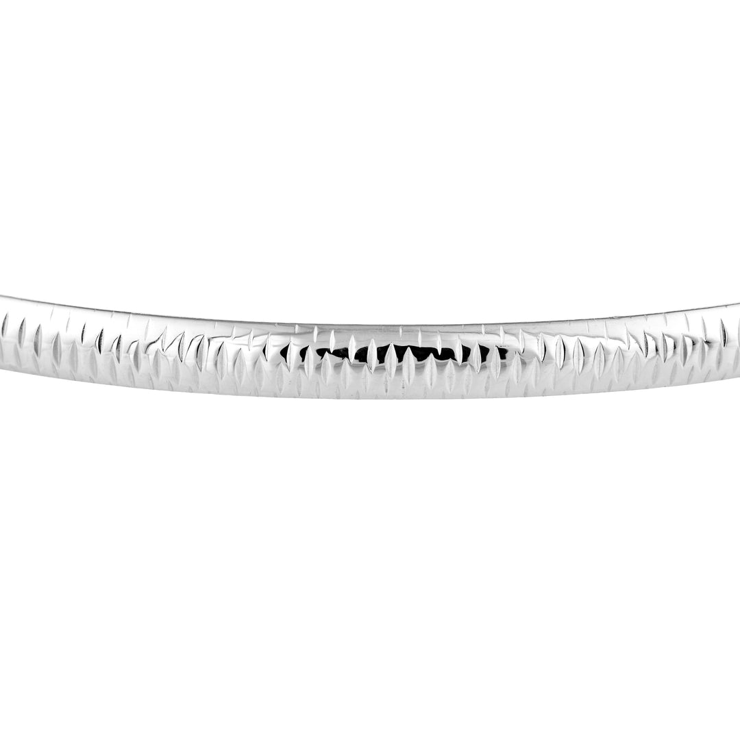 Diamond-Cut Tube Hinged Bangle
