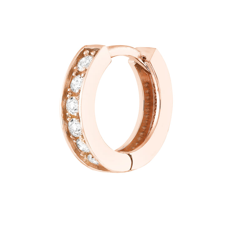 1/8tcw Diamond 10mm Hoop Earrings