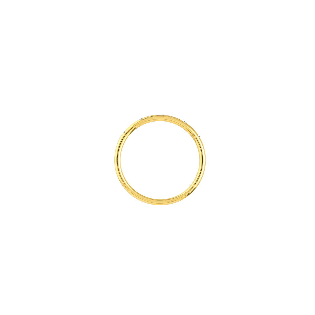 Diamond Stations Thin Band Ring