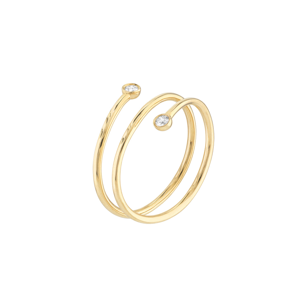 Diamond Wrap Around Bypass Ring