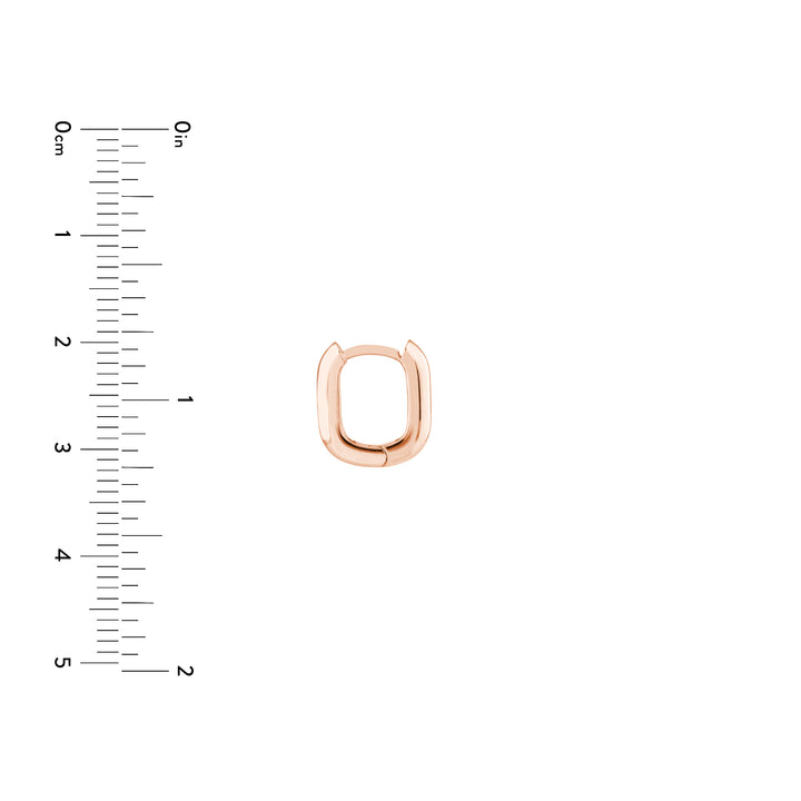 12mm Oblong Polished Mini Hoops