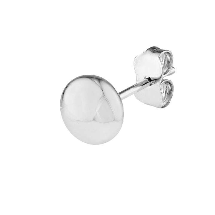 7.0mm Flat Round Pebble Stud Earrings