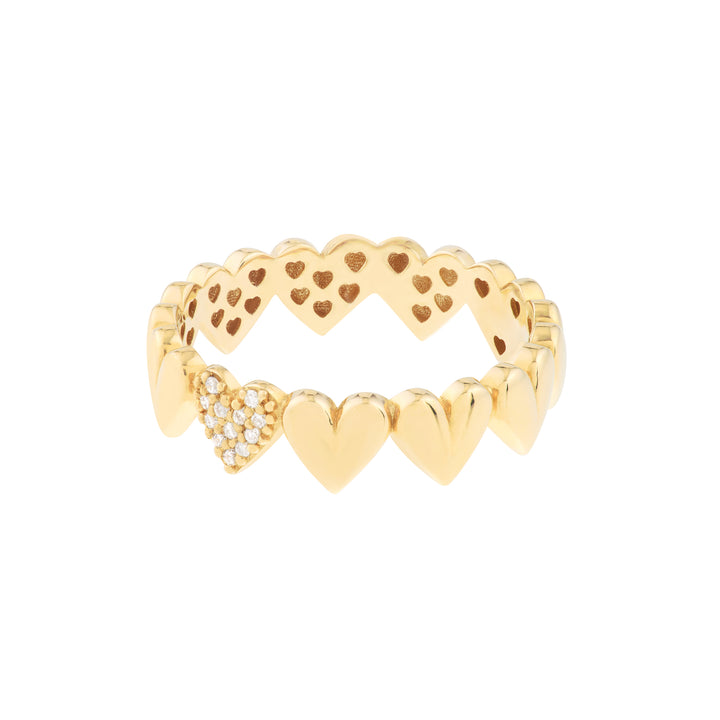 Side by Side Heart Ring