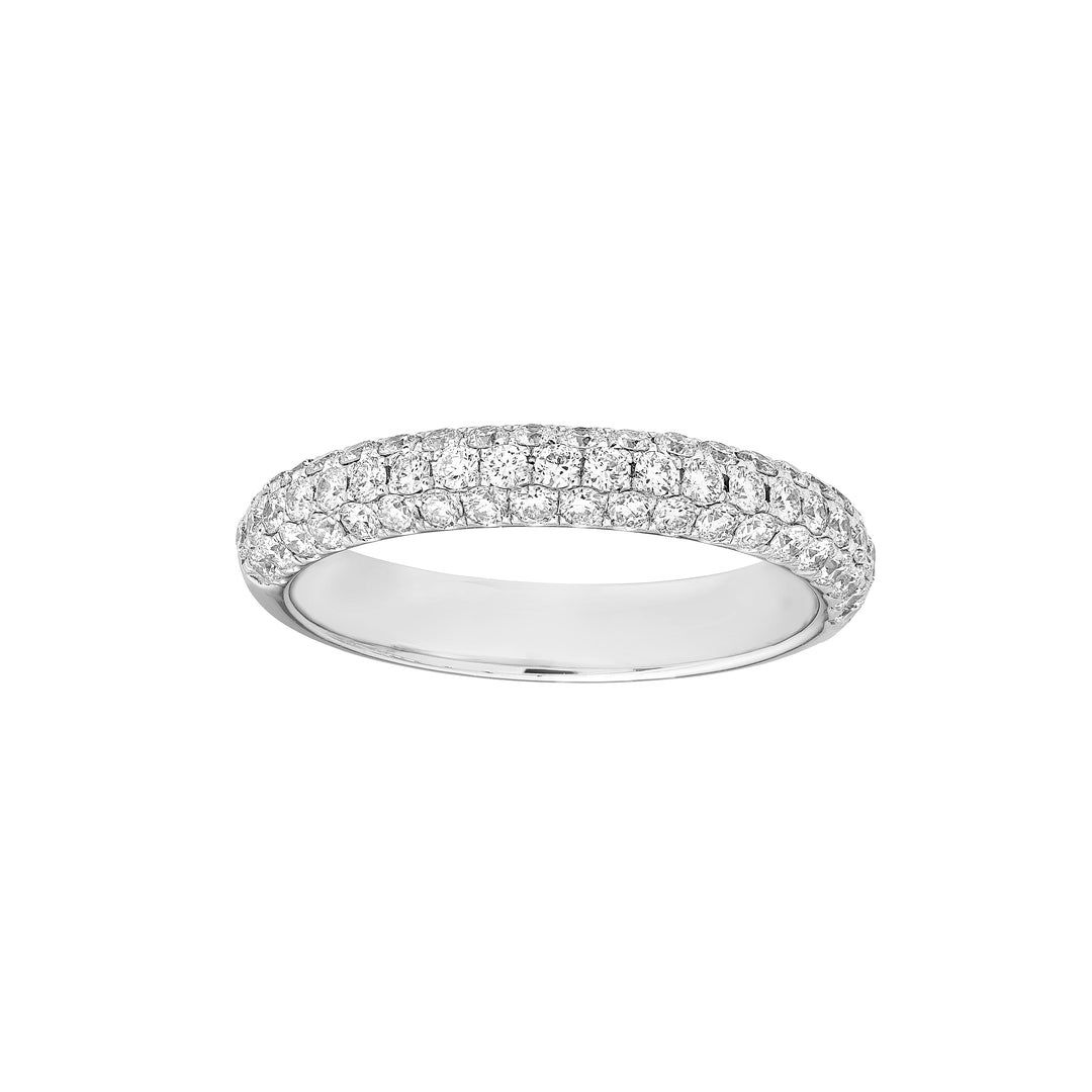 Pave Diamond Stackable Band (3/4tcw) in White Gold