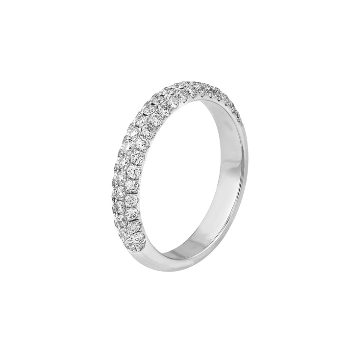 Pave Diamond Stackable Band (3/4tcw) in White Gold