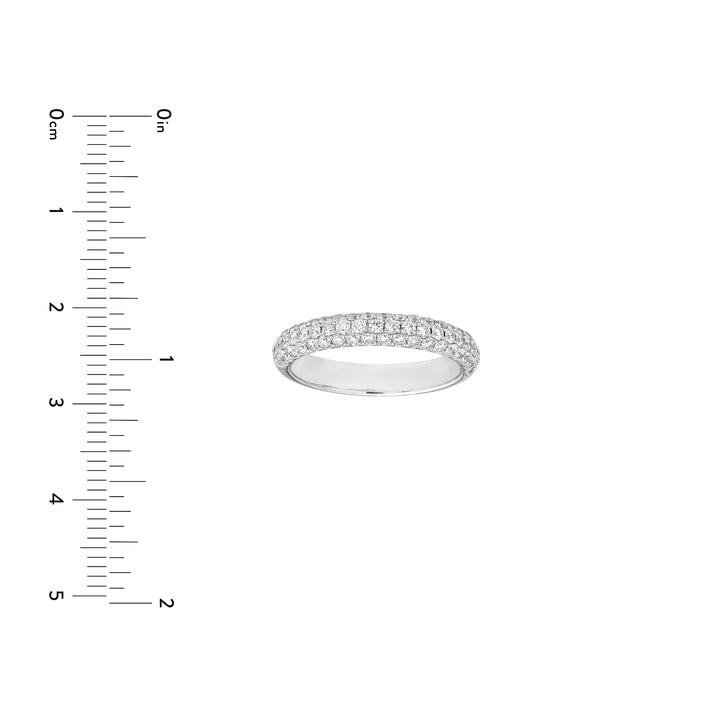 Pave Diamond Stackable Band (3/4tcw) in White Gold